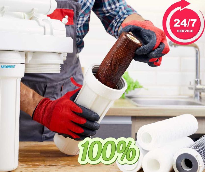 Фильтры для воды, замена, ремонт, установка, продажа фильтров  24/7.