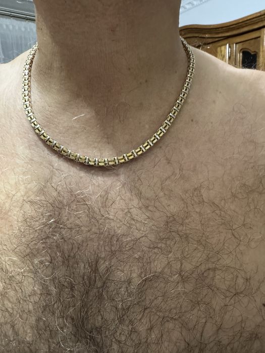 Lanț aur 2 culori 18k 34,5g