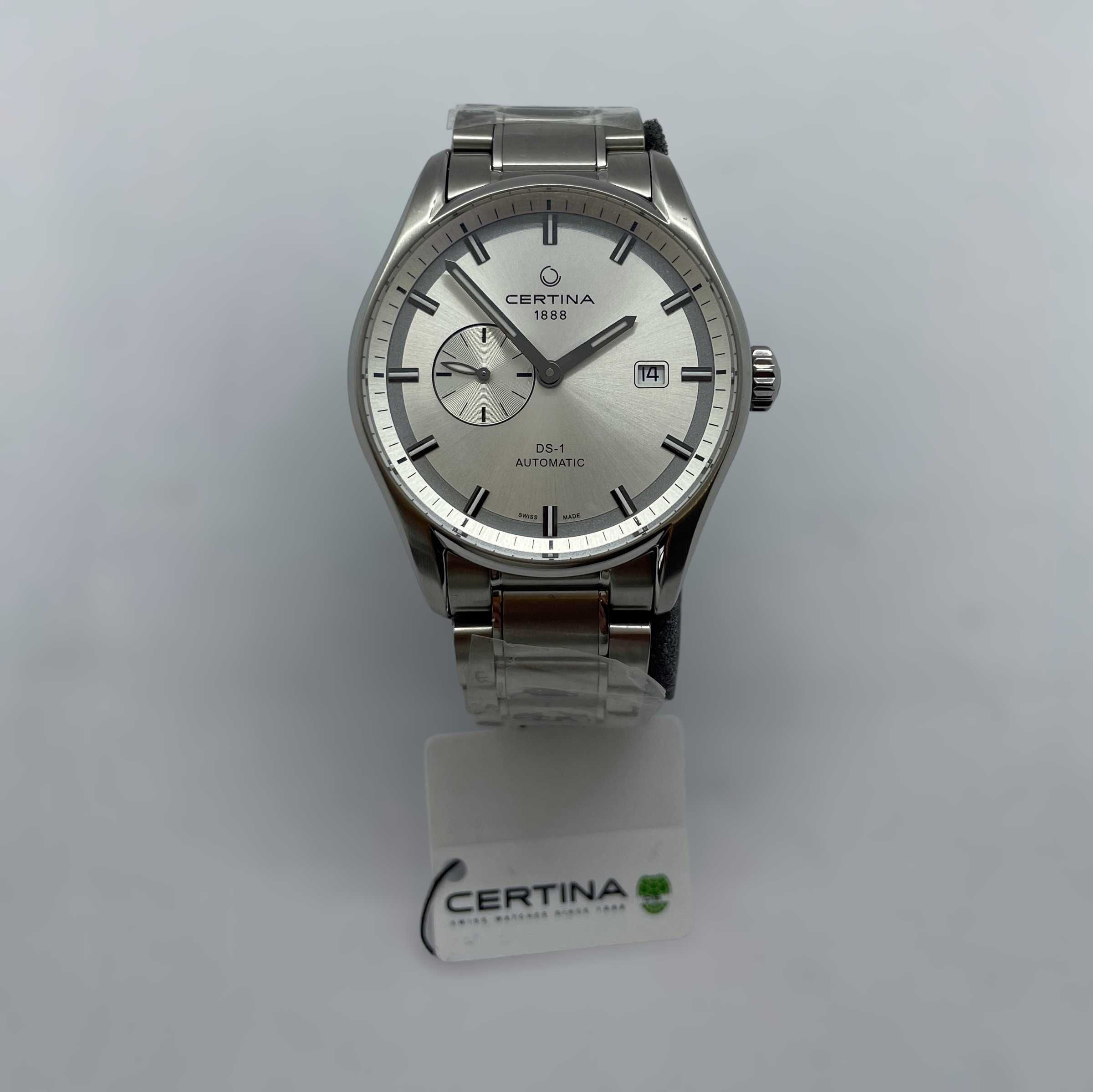 Certina DS-1 мъжки автоматичен сребърен швейцарски часовник