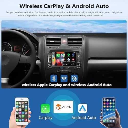 Нова Авто радио 7 Android 13 GPS Bluetooth CarPlay VW Golf Tiguan кола