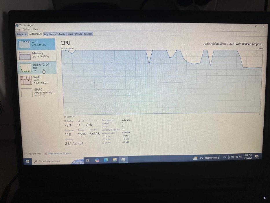 Laptop Lenovo IdeaPad 3 15ADA05, 15,6inchi ,AMD Athlon, 4GB, 512Gb SSD