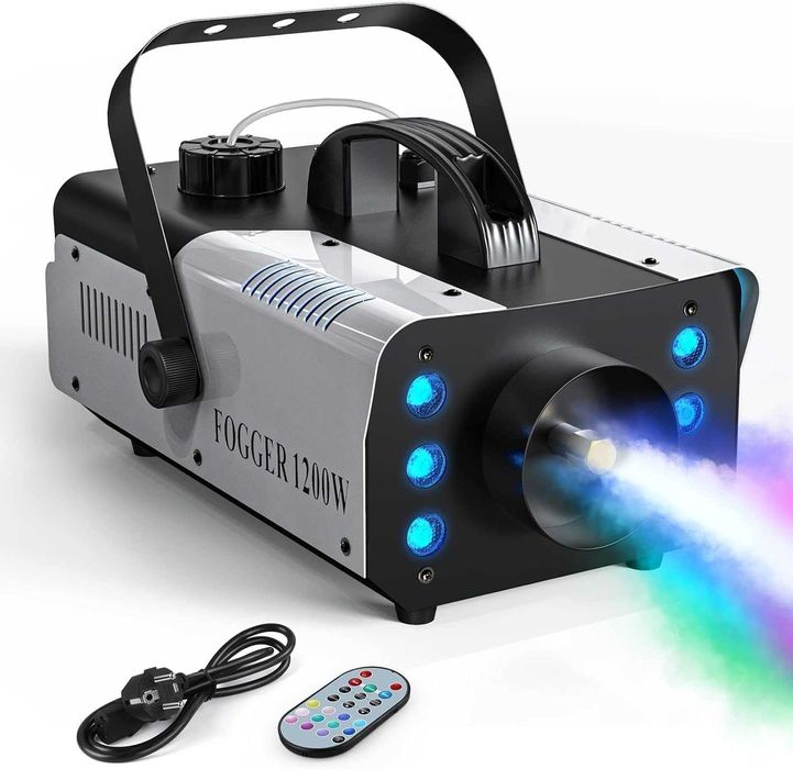 UKing 1200 W  машина за мъгла за външна употреба с 6 цветни светлини