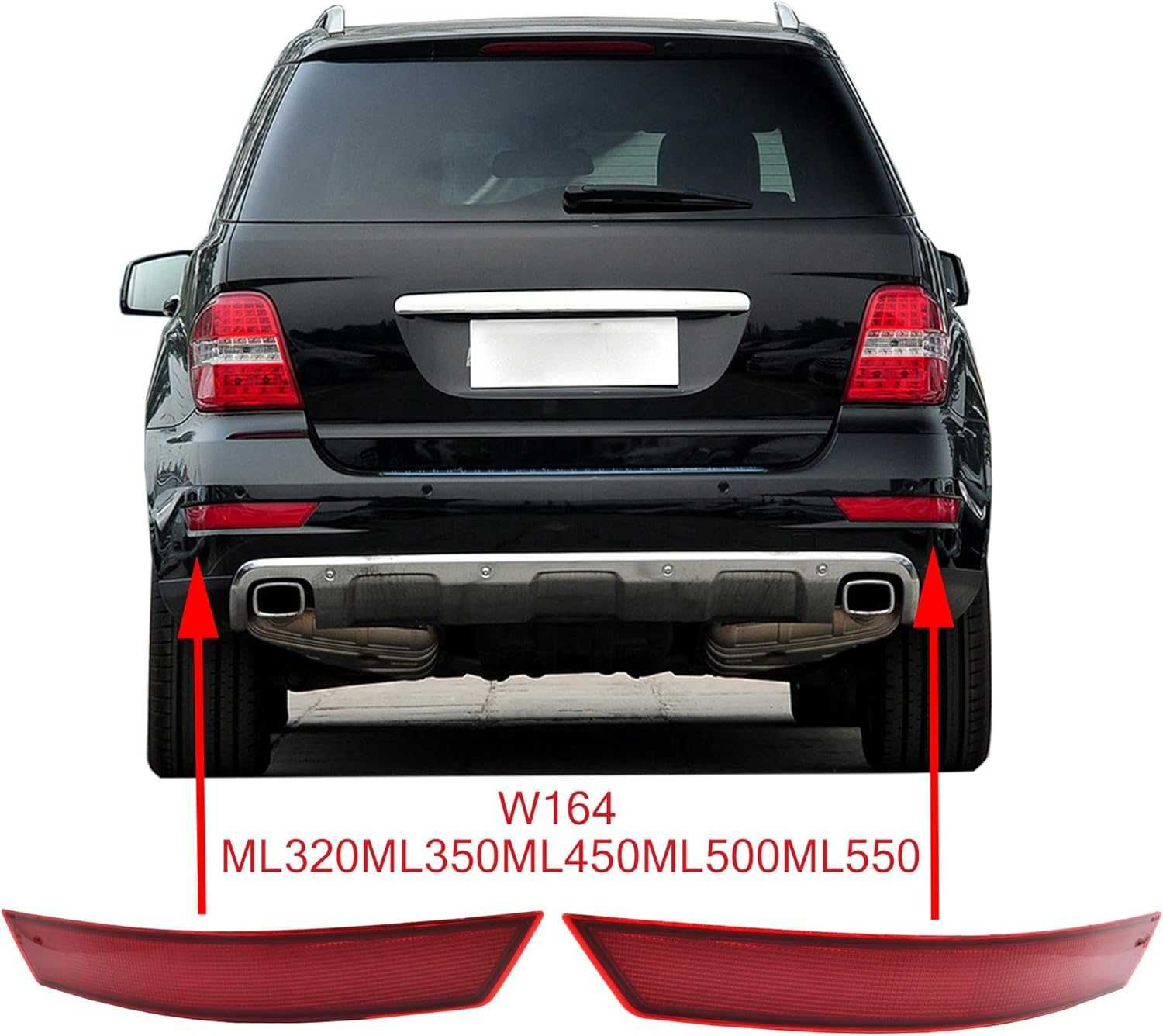 Рефлектор Светлоотразител за Задна Броня Mercedes ML W164 06-12- НОВ!