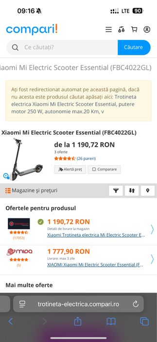 Trotineta electrica Xiaomi Mi essential