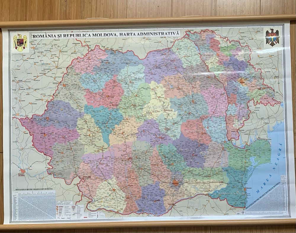 Harta Romaniei si Republica Moldova