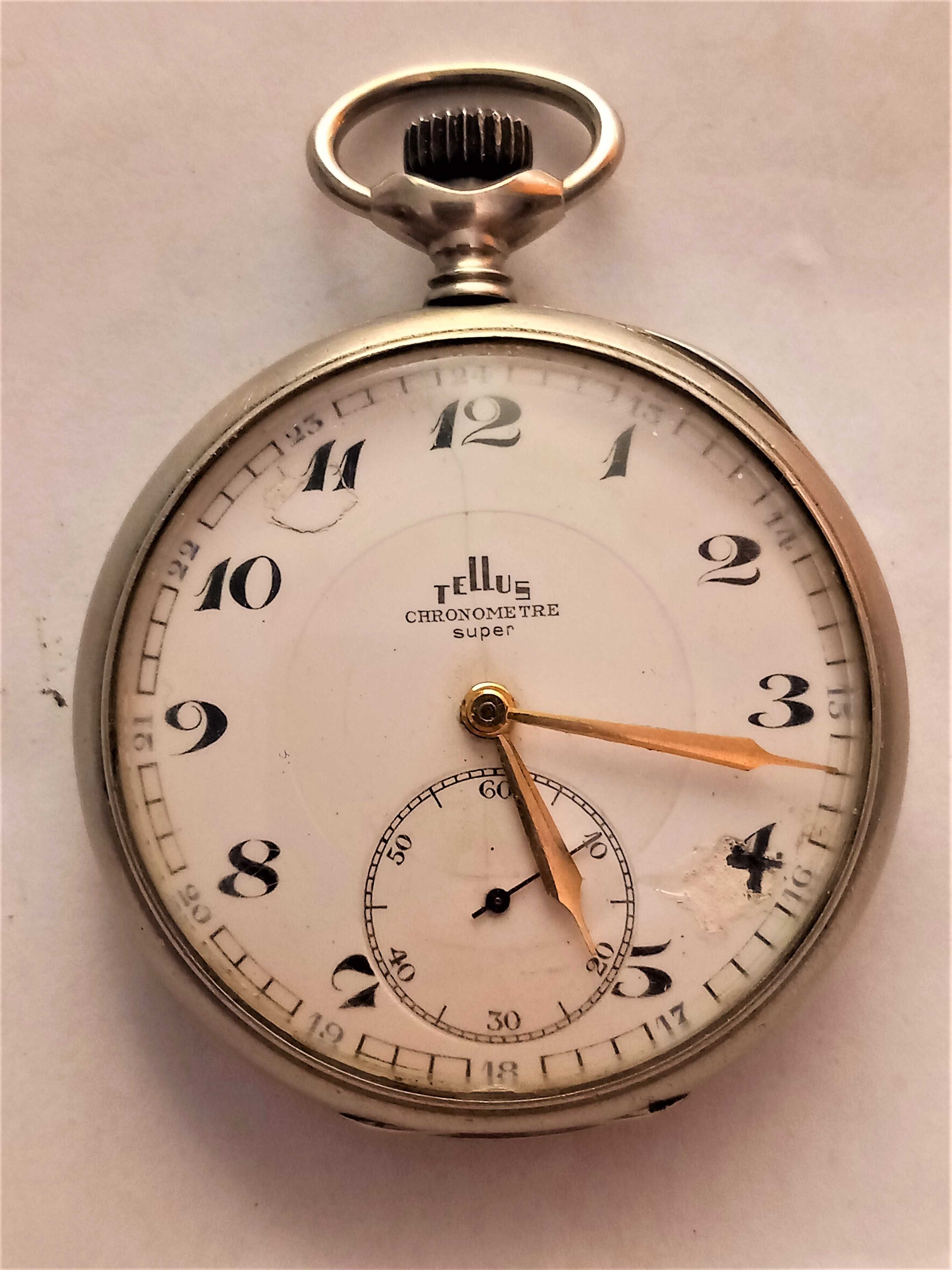 ceas TELLUS Chronometer Super de bazunar in carcasa de OTEL