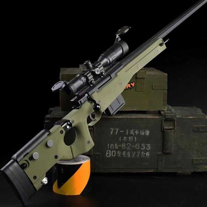 Pusca FOARTE PUTERNICA Din Metal Airsoft NOUA(Model Cu Arc LUNETA) Ful