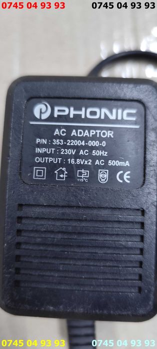 alimentator MIXER PHONIC 3 pini 16.8v x 2 alternativ cu proba