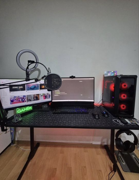Sistem Gaming Complet PC + Monitoare + Birou + Scaun