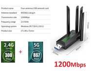 Двучестотен  WiFi USB 3.0 адаптер 2.4G+5Ghz 802.11AC компютър / лаптоп