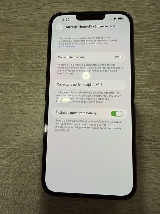 Vand iphone 13 pro max graphite(negru) 128gb-83%baterie