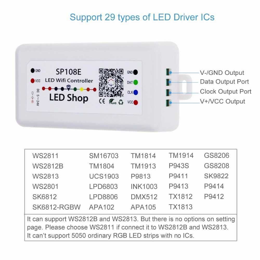 Controler RGB banda LED digitala/adresabila SP108E WIFI