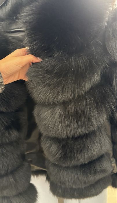 Палто от естествен косъм, с ЕТИКЕТ