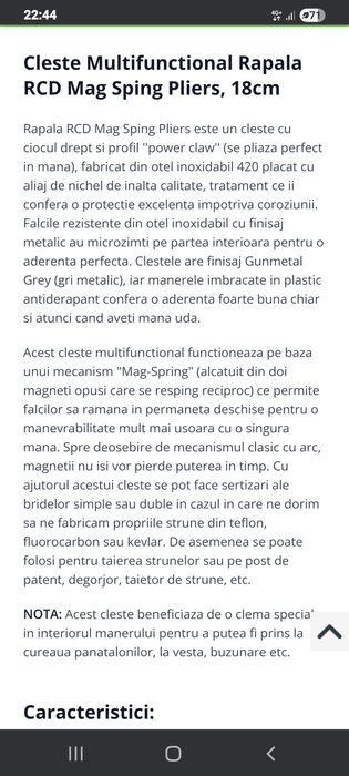 Cleste multifuncțional Rapala