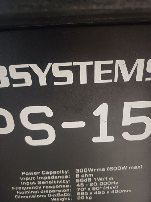 Boxe jb systems ps 15