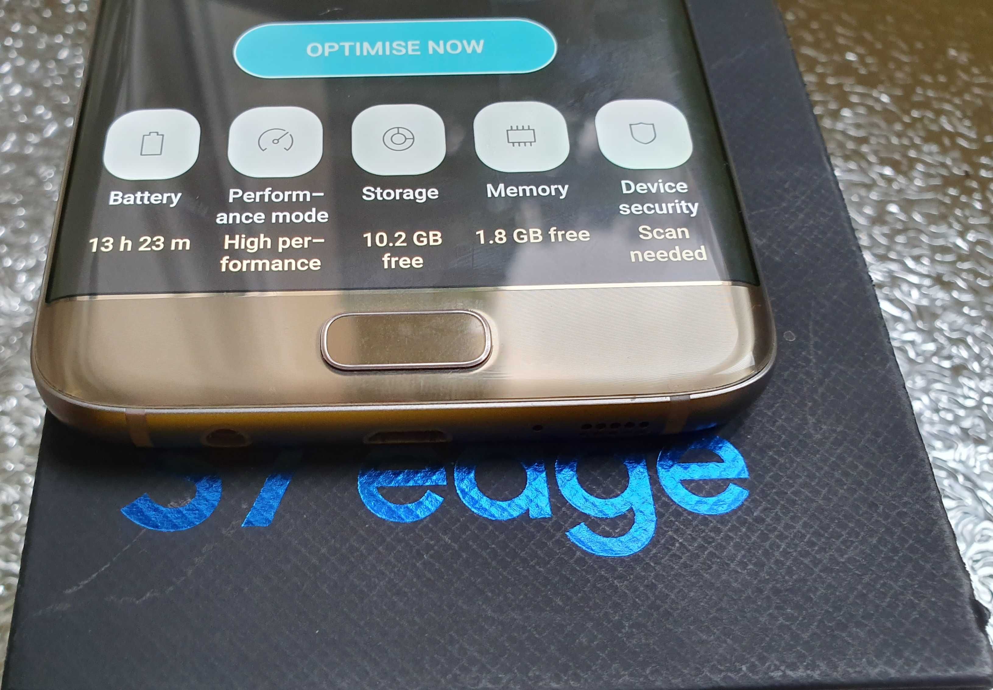 Tel Samsung Galaxy S7 Edge Gold Folosit - Poze Reale (Nu Iphone)
