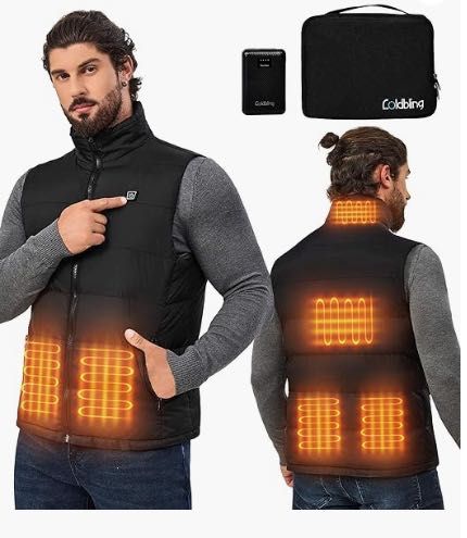 Vestă încălzită Coldbling pentru bărbați și femei cu acumulator