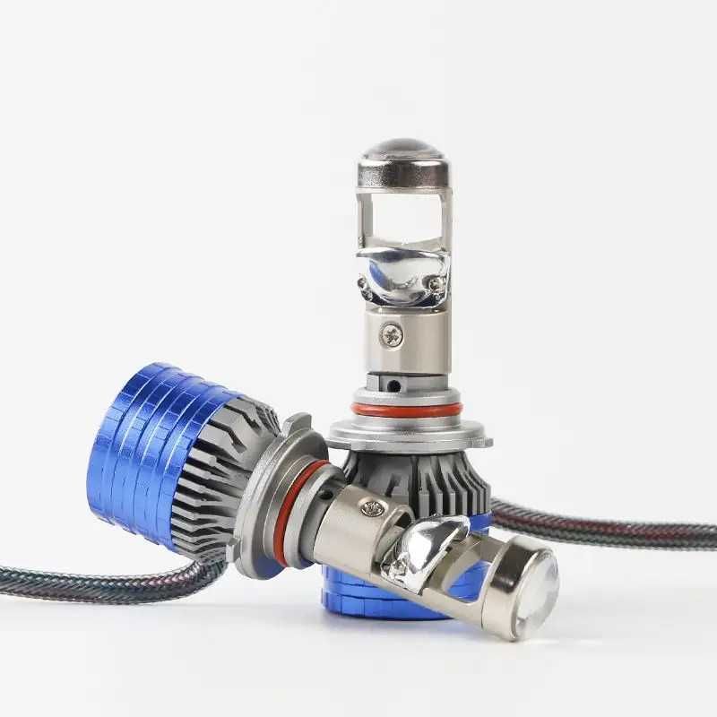 Комплект 2 LED крушки с лупа, H7, 30000 Lm, 12V, 2x55W, 6500К, 87x31мм