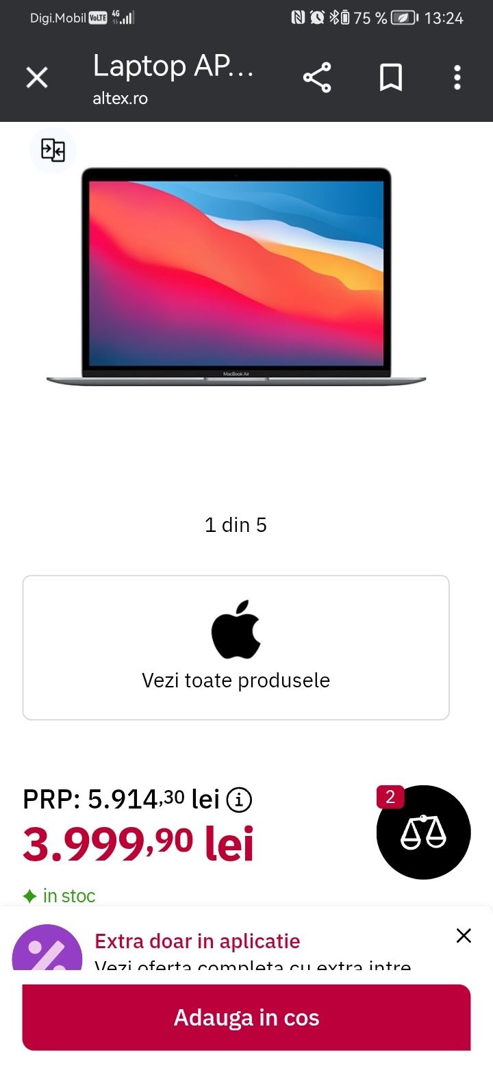 Laptop APPLE MaCBookAir 13