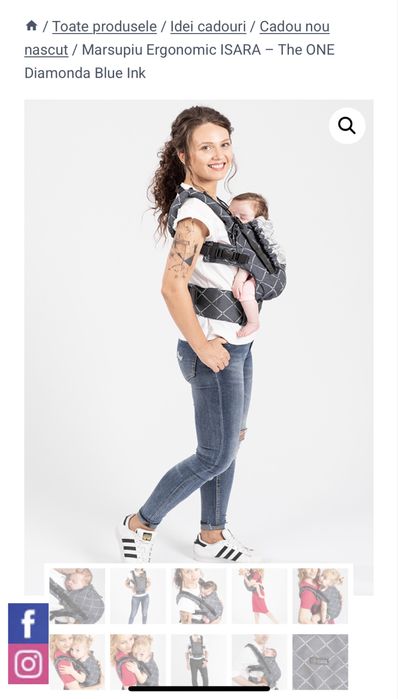 Marsupiu Ergonomic ISARA – The ONE Diamond Blue Ink