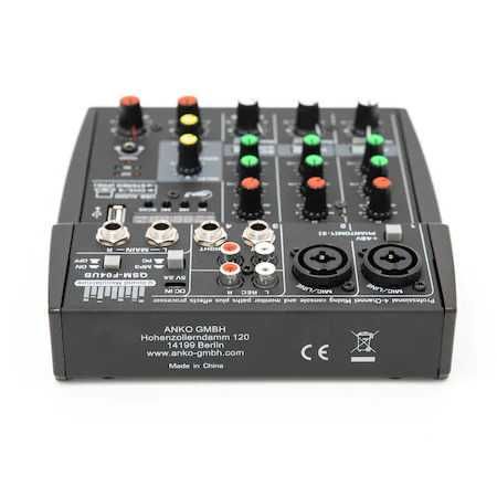 Mixer 4 Canale Audio cu BT,USB, MP3, intrare casti, XLR, EQ