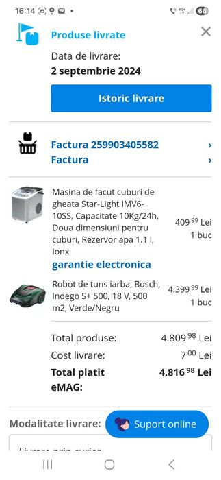 Robot de tuns iarba Bosch indego S500+