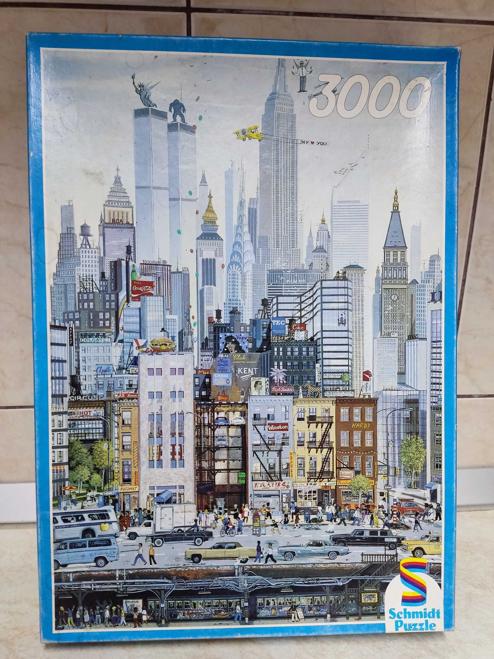 Puzzle sigilat Schmidt 3000, New York Turnurile Gemene 1986