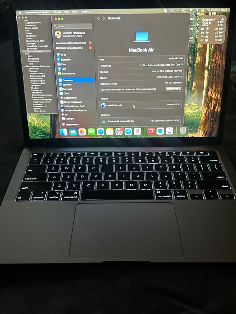 Srochna sotiladi shkalat narx Macbook air i3 8/256