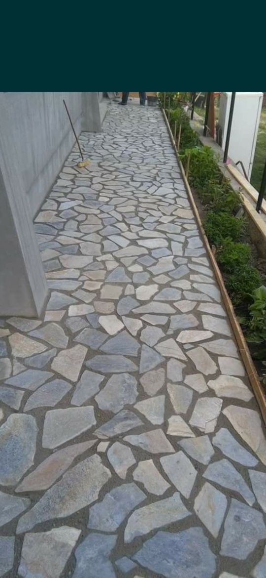 Vindem și montam piatra naturală pt pavaje placari zidari gabioane etc