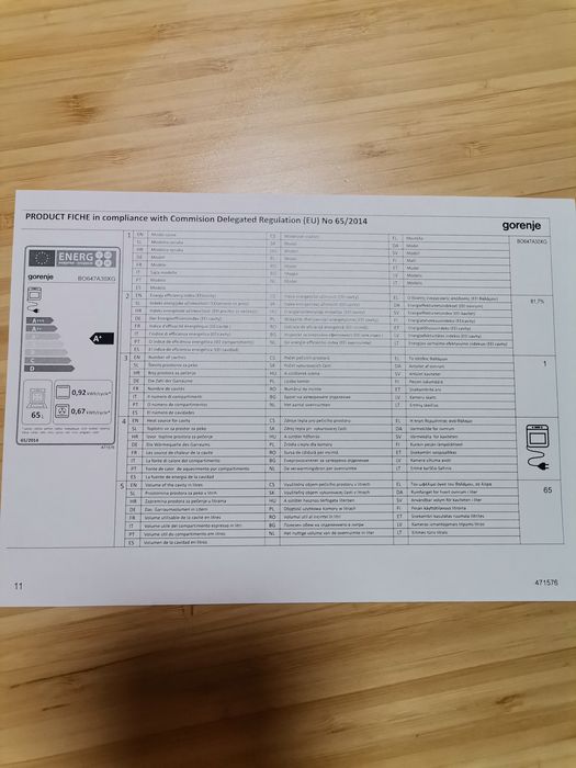 Фурна за вграждане gorenje bo647a30xg