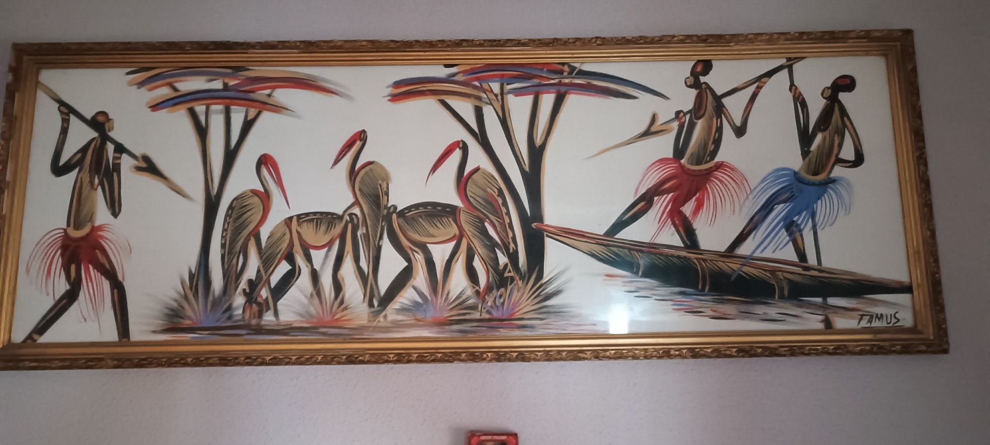 Vând Tablou,pictură pe panza veche africa