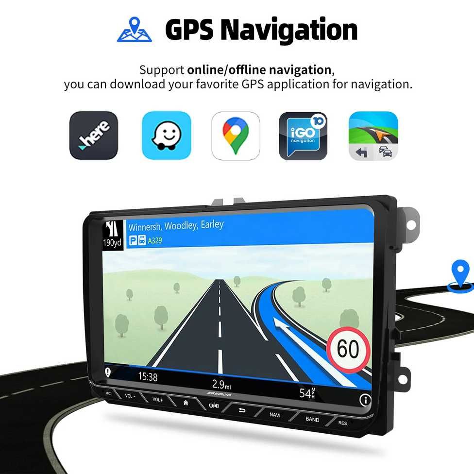 9” 2-DIN мултимедия за Volkswagen-SEAT-Skoda.   64GB ROM, RAM 4GB
