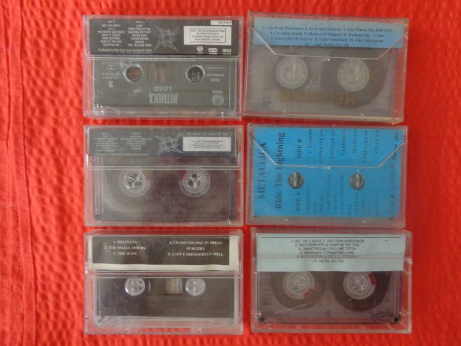 Продавам 6 броя аудиокасетки Metallica