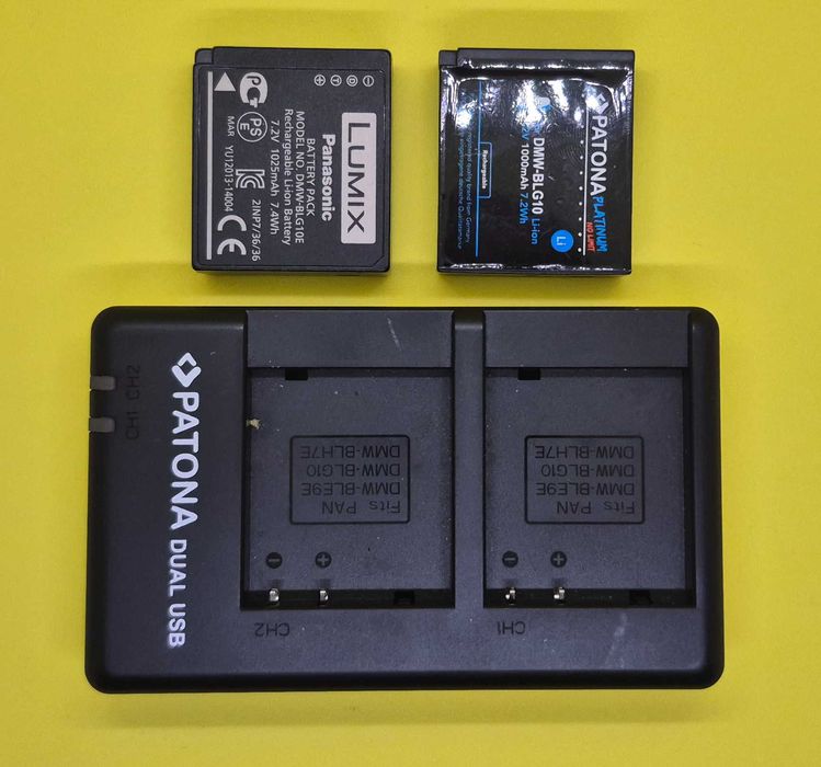 Set 2 acumulatori DMW-BLG10/E  pt. Panasonic Lumix