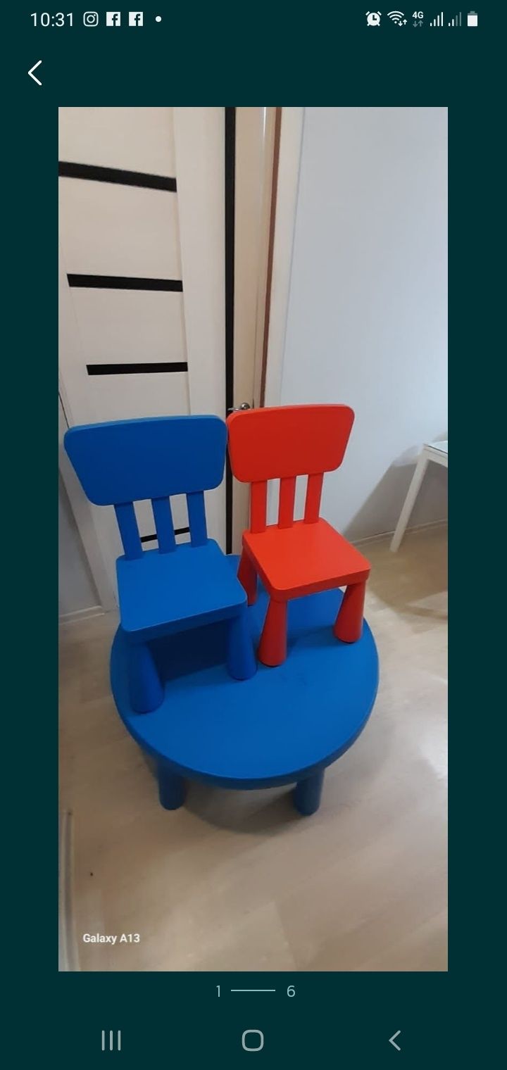 Продам детски стол со стульями 35000тг