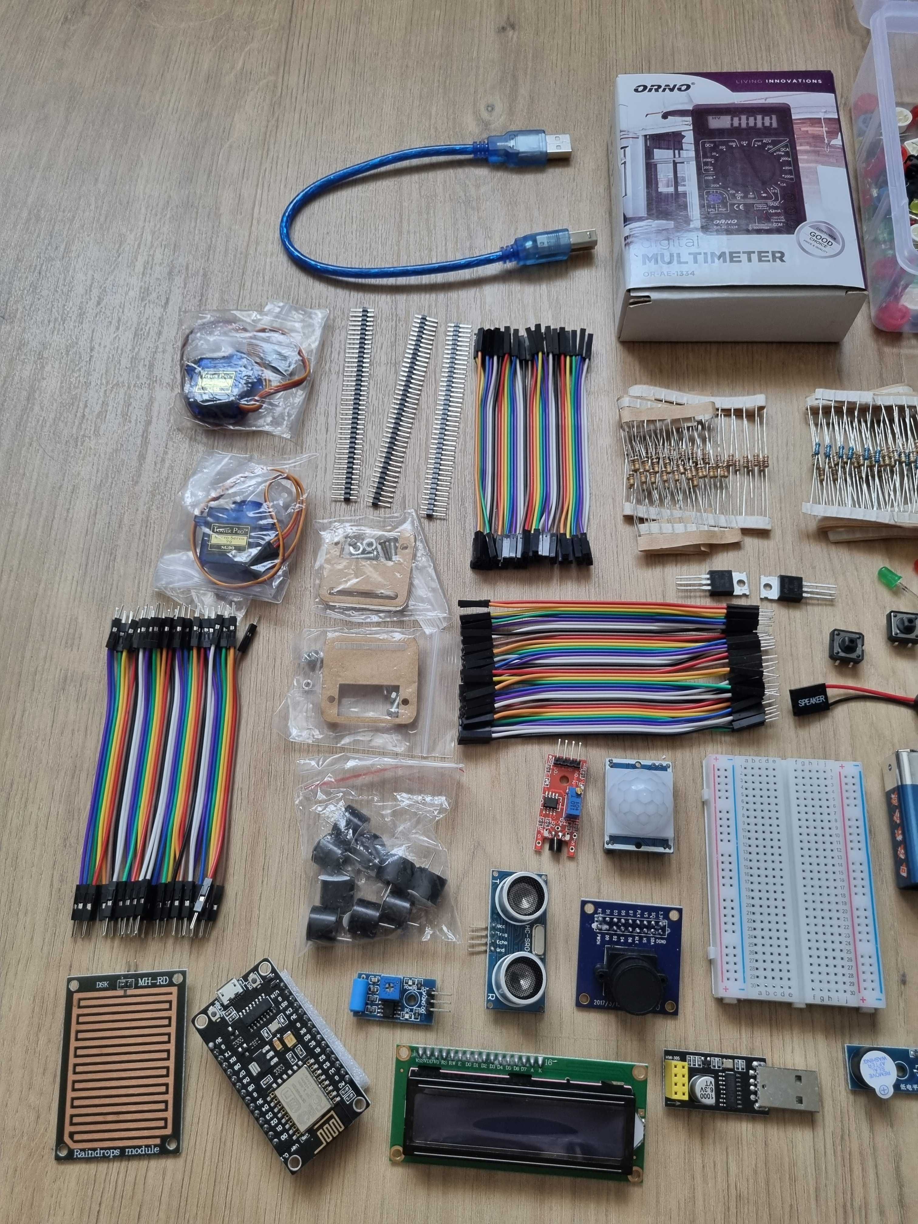 Kit de electronica, Arduino UNO R3, > 30 componente si senzori