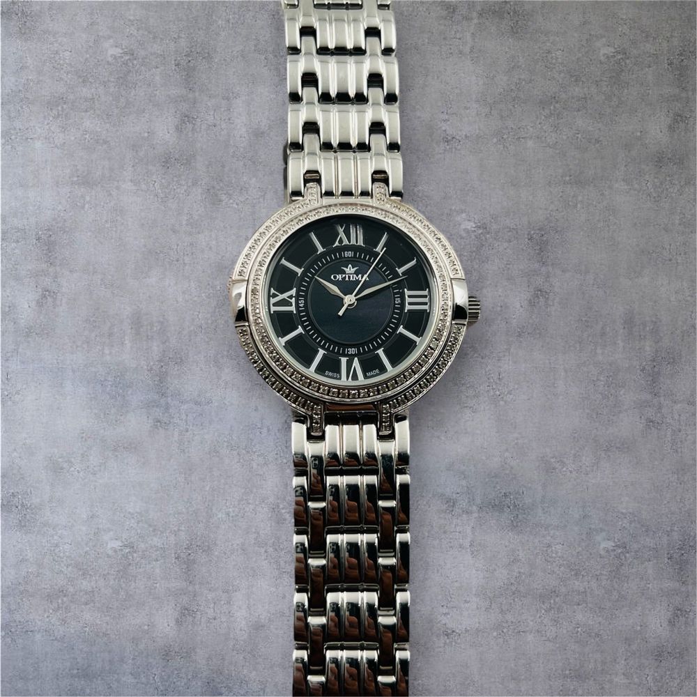 Optima - Swiss Diamond Watch френски дамски часовник с диаманти