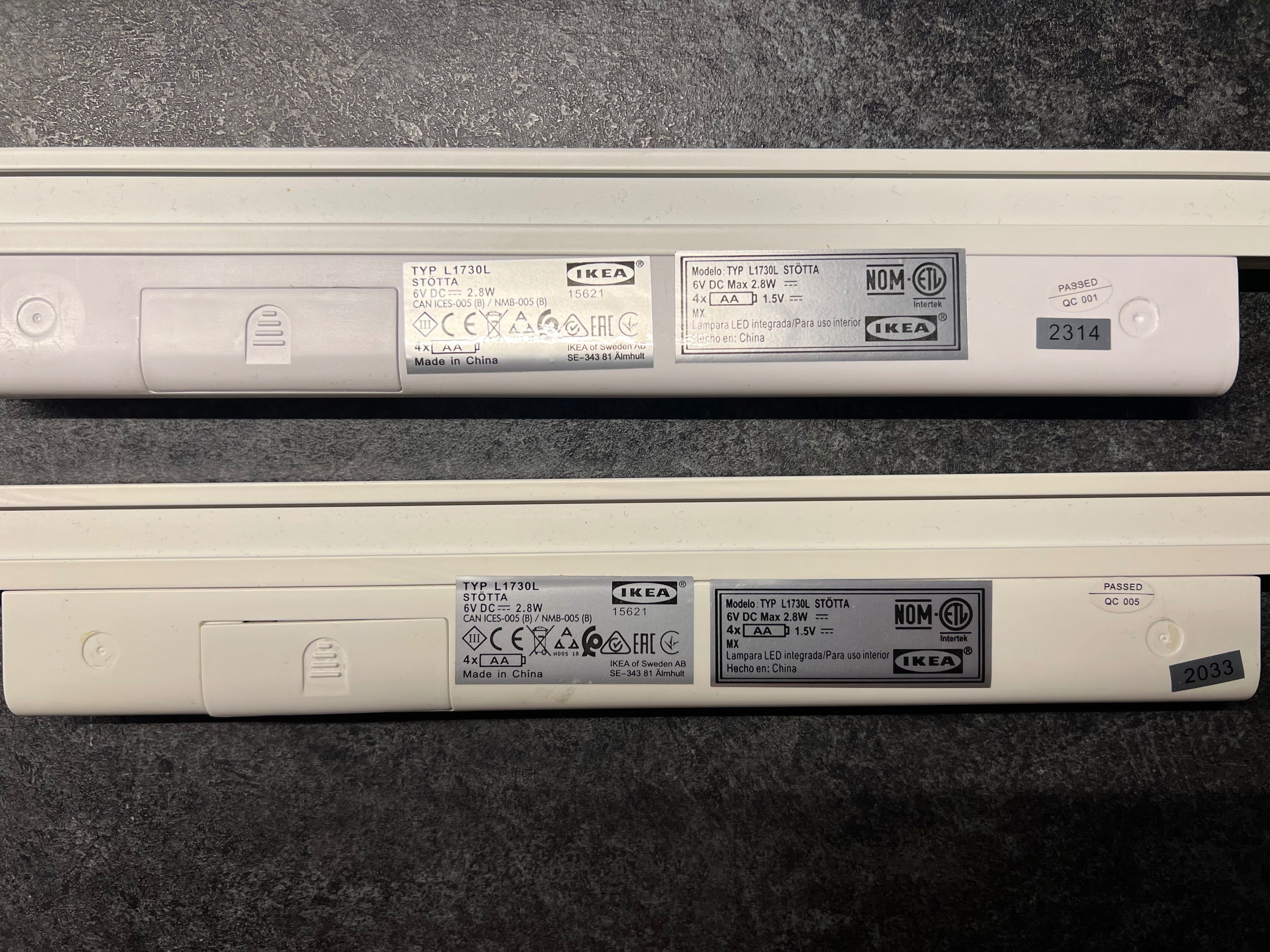 IKEA STÖTTA LED лента 75 см (TYP L1730L) със сензор, батерии