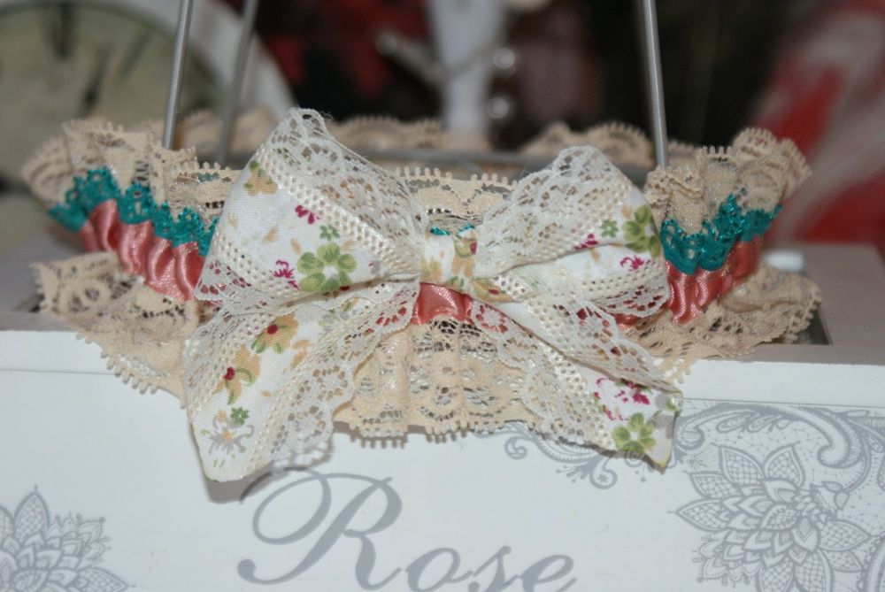 Jartiera mireasa NOUA hand made 100% in Romania Bridal garter