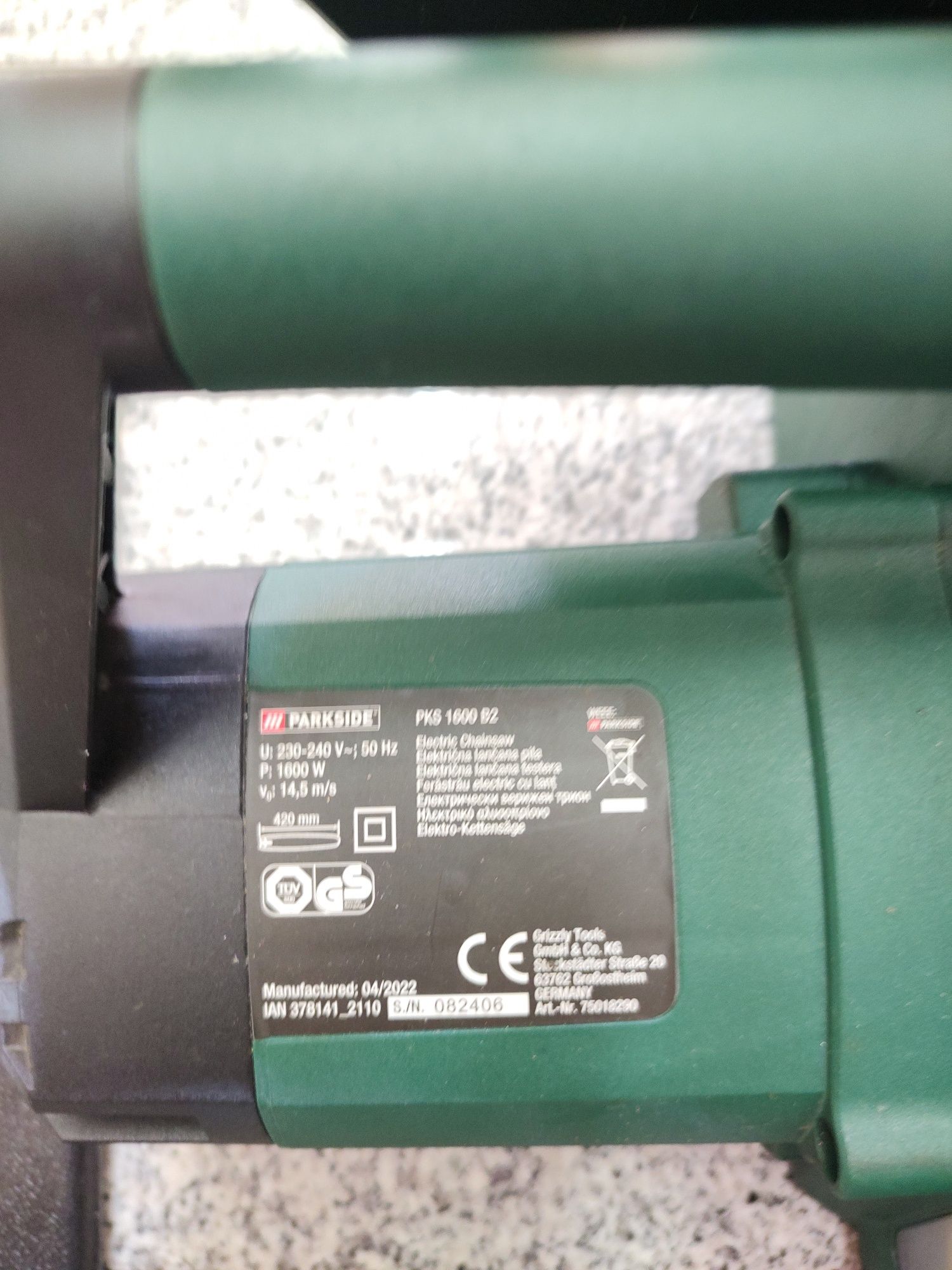 PARKSIDE Електрически верижен трион PKS 1600 B2