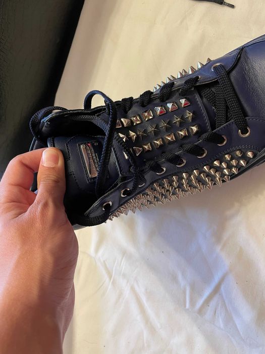 Philipp plein mid-top "Fast car" cobalt