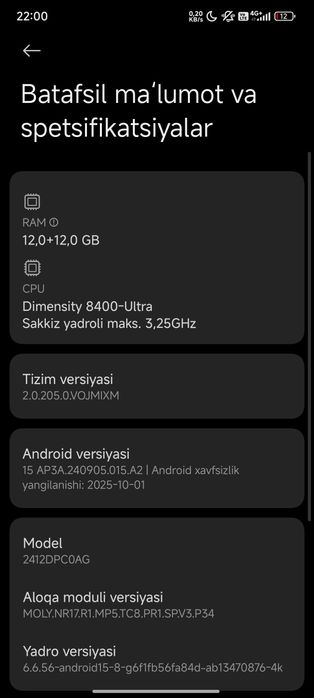 Poco x7 pro 5G 12/512gb