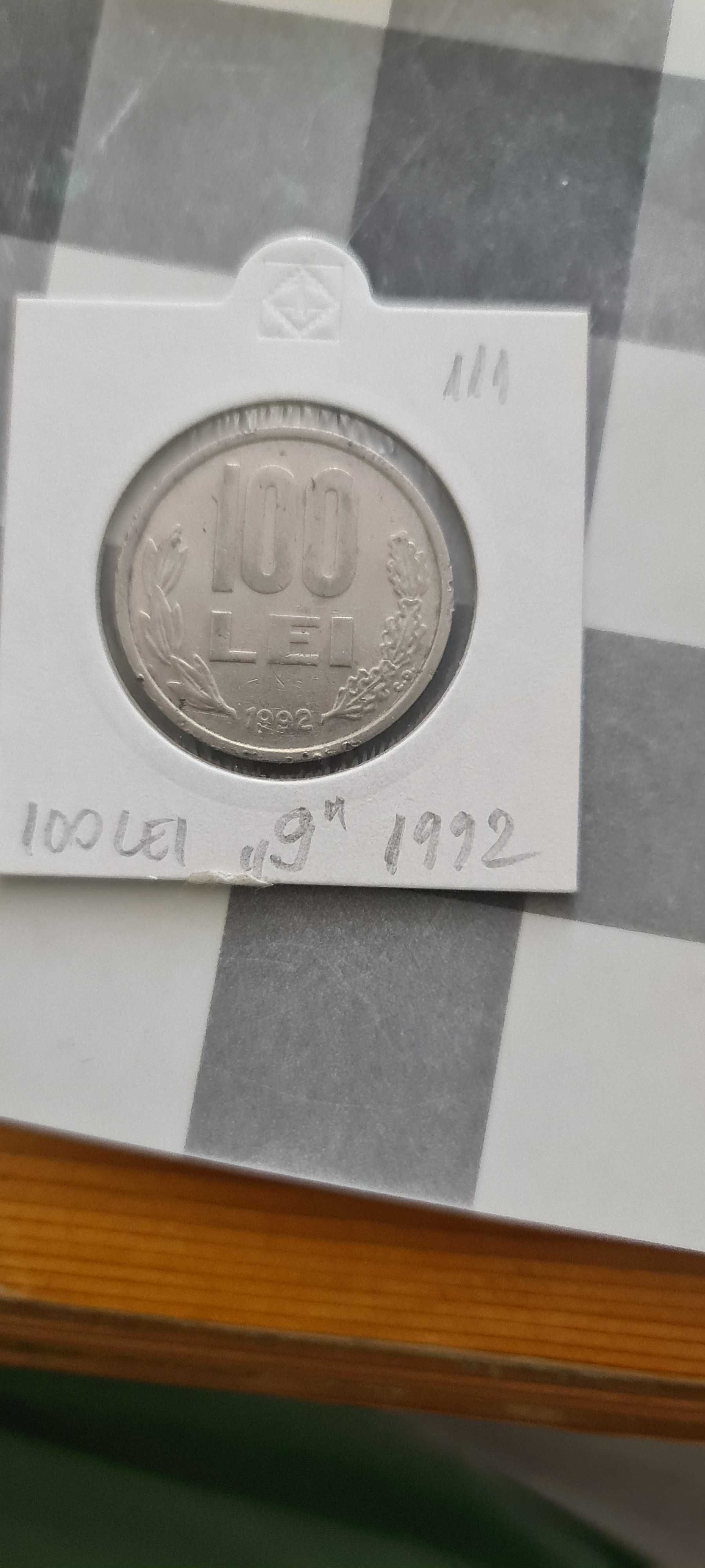 Moneda 100 lei din 1992 extrem de rara