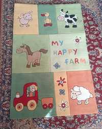 Covor camera copii Happy Farm 100 x 160 cm