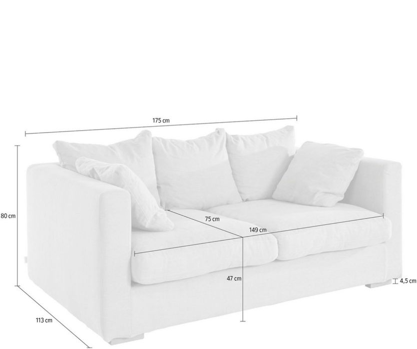 Canapea fixă de 2 persoane