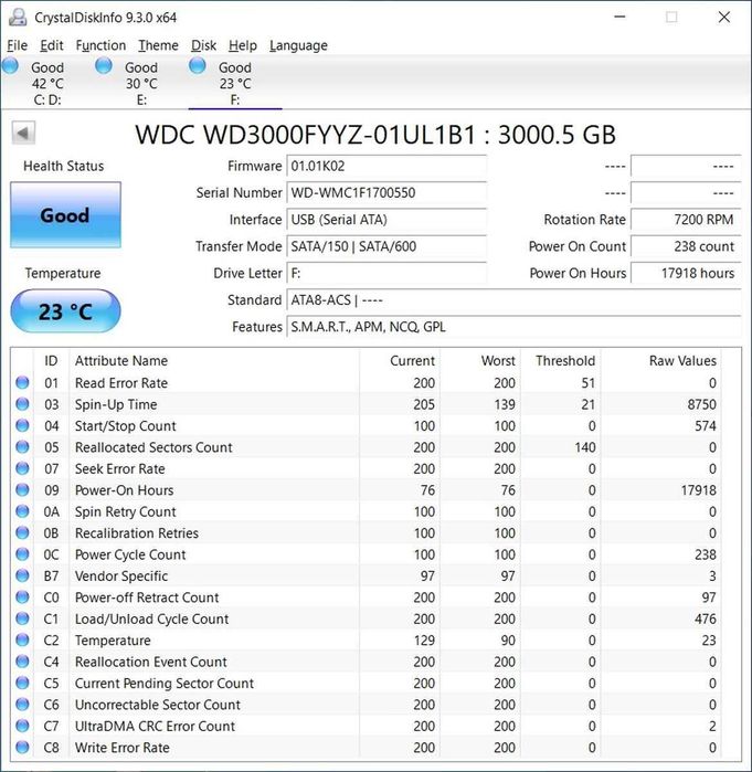 Hard Disk 3TB WD Sata III format 3.5" 64MB 7200 rpm
