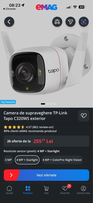 Camera supraveghere exterior Tapo c320 WS