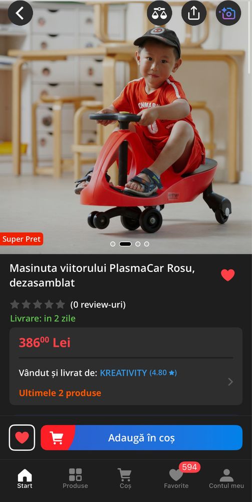 Masinuta plasma car go ride swing masinuta gravitationala si trotineta