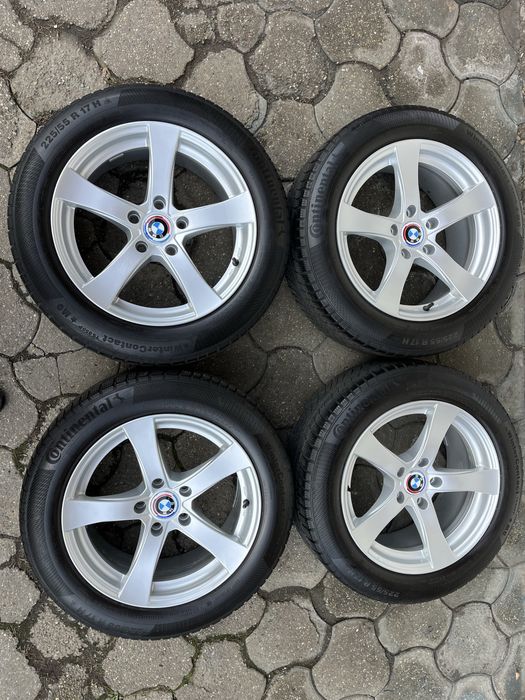 Jante aliaj 5x120mm, anvelope iarna 225/55 R17, BMW F10, F11, E60, X1