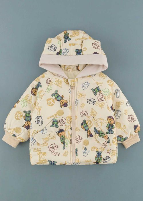 Детско яке с мечета, Екрю Цвят